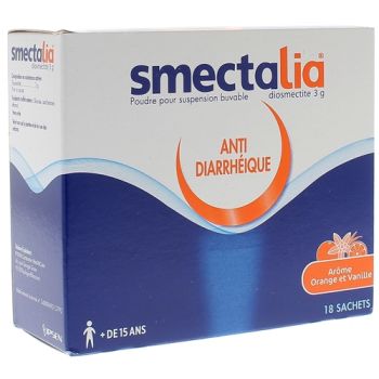Smectalia 3g diarrh&eacute;e aigu&euml; ar&ocirc;me orange-vanille - 18 sachet-doses
