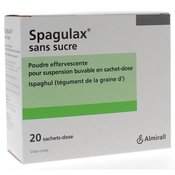 Spagulax sans sucre poudre effervescente pour suspension buvable - 20 sachet-doses