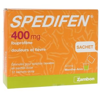 Sp&eacute;difen 400 mg menthe anis sachet-dose - boite de 12 sachets