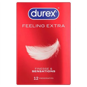 Pr&eacute;servatifs Feeling Extra Durex - bo&icirc;te de 12 pr&eacute;servatifs