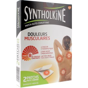 Patch chauffant Syntholkin&eacute; petit format dos nuque &eacute;paules - 2 patchs
