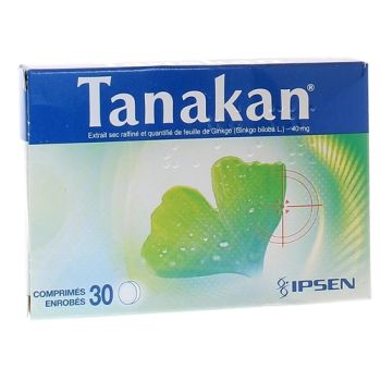 Tanakan 40mg comprim&eacute; enrob&eacute; - bo&icirc;te de 30 comprim&eacute;s