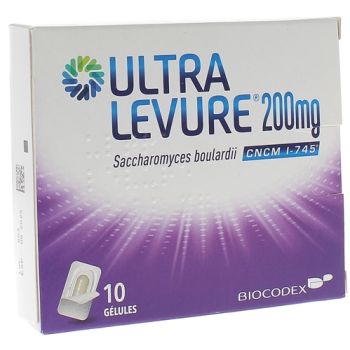 Ultra Levure 200mg g&eacute;lules - Antidiarrh&eacute;ique - 10 g&eacute;lules