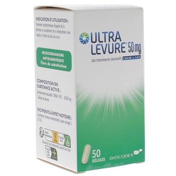 Ultra levure 50mg g&eacute;lule - bo&icirc;te de 50 g&eacute;lules