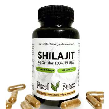 Shilajit Feel Pure - pot de 60 g&eacute;lules 