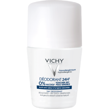 D&eacute;odorant 24h toucher sec sans sels d'aluminium Vichy - roll-on bille de 50 ml