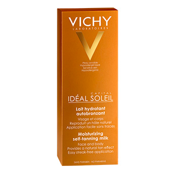 Id&eacute;al soleil autobronzant lait hydratant visage et corps Vichy - tube de 100 ml