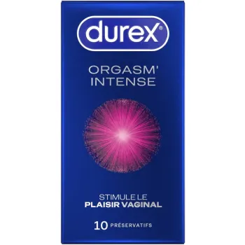 Pr&eacute;servatifs Orgasm'Intense Durex - bo&icirc;te de 10 pr&eacute;servatifs