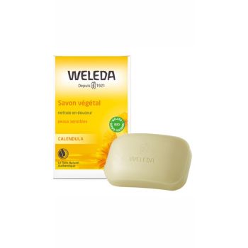 Savon v&eacute;g&eacute;tal au calendula Weleda - 1 pain de 100g