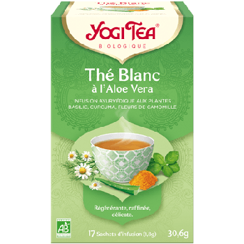 Th&eacute; blanc aloe vera bio Yogi Tea - boite 17 sachets