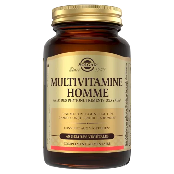 Multivitamine homme Solgar - pot de 60 g&eacute;lules