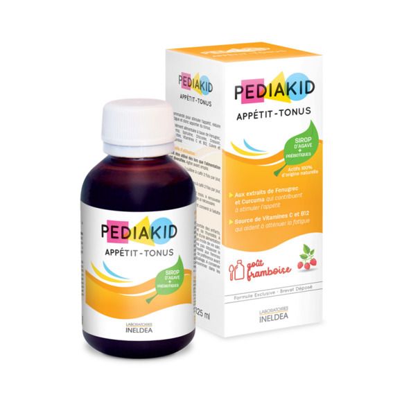 Pediakid app&eacute;tit - tonus go&ucirc;t framboise - flacon de 125 ml
