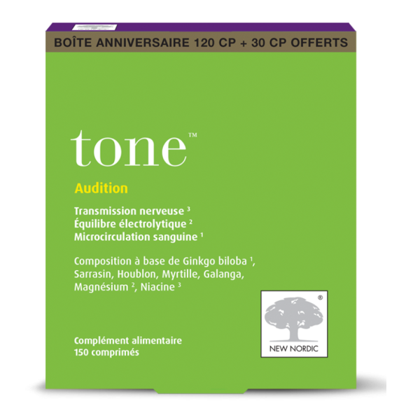 Tone audition New nordic - boite de 120 comprim&eacute;s + 30 offerts