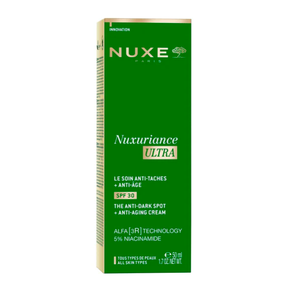 Nuxuriance Ultra cr&egrave;me anti-t&acirc;ches et anti-&acirc;ge SPF30 Nuxe - tube de 50ml
