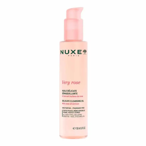 Very Rose Huile d&eacute;licate d&eacute;maquillante Nuxe - flacon de 150ml