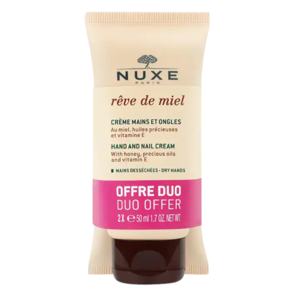 Cr&egrave;me mains et ongles r&ecirc;ve de miel Nuxe - offre duo 2 tubes de 50ml