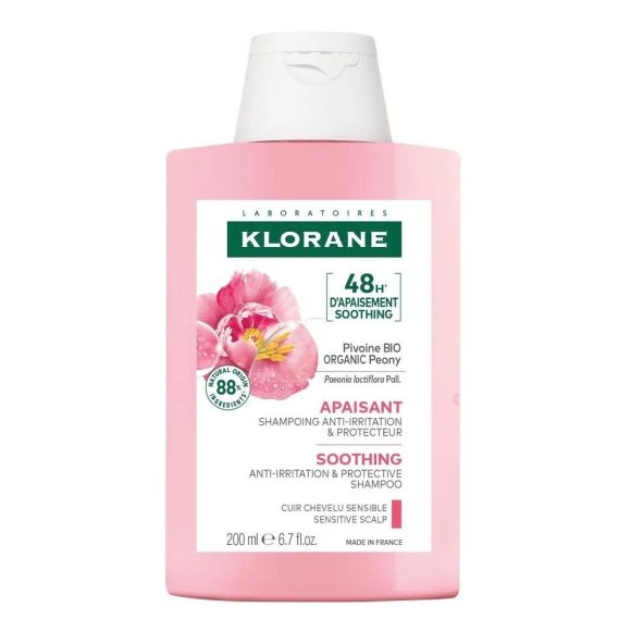 Shampooing apaisant & anti-irritant &agrave; la pivoine bio Klorane - flacon de 200ml