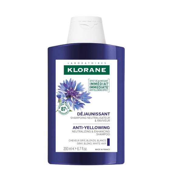 Shampooing d&eacute;jaunissant &agrave; la Centaur&eacute;e bio Klorane - flacon de 200 ml