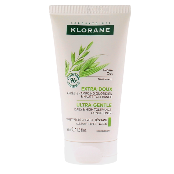 Apr&egrave;s-shampoing extra-doux avoine Klorane - tube de 50ml