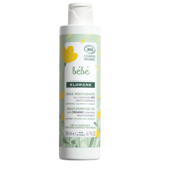 Huile multi-usages au calendula bio b&eacute;b&eacute; Klorane - flacon de 200ml