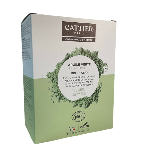 Argile Verte surfine Cattier - bo&icirc;te de 750g