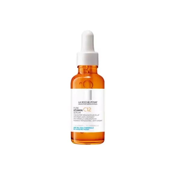 S&eacute;rum R&eacute;novateur &Eacute;clat Pure Vitamin C12 La Roche-Posay - flacon pipette de 30ml