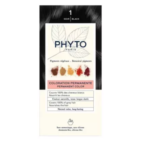 Coloration permanente aux pigments v&eacute;g&eacute;taux Phyto - 4 produits 