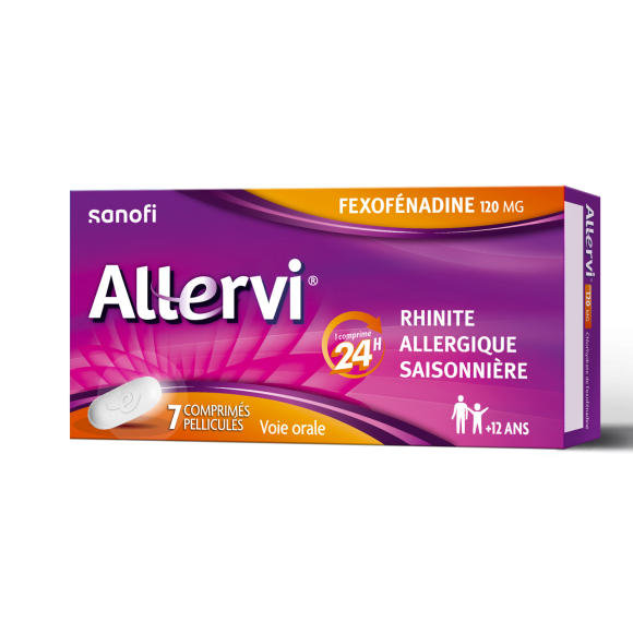 Allervi 120 mg - bo&icirc;te de 7 comprim&eacute;s pellicul&eacute;s