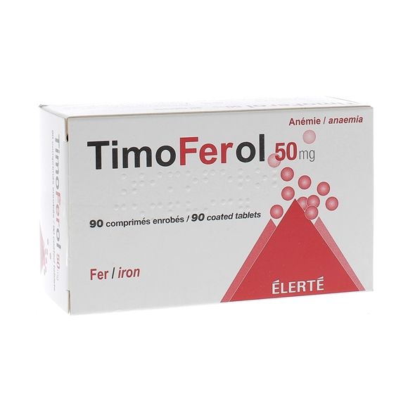 TimoFerol 50 mg - bo&icirc;te de 90 comprim&eacute;s enrob&eacute;s