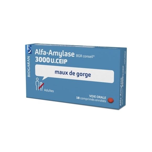 Alfa-amylase Biogaran - boite de 18 comprim&eacute;s