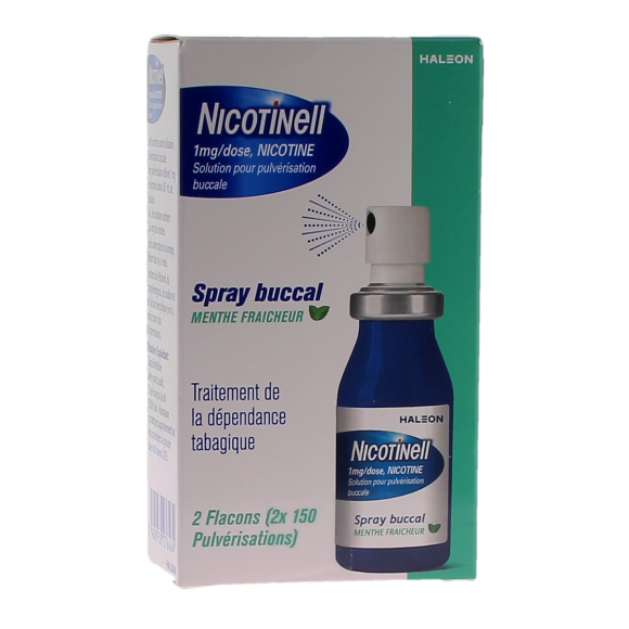 Nicotinell Spray nicotine 1mg/dose - bo&icirc;te de 2 flacons de 13,2ml