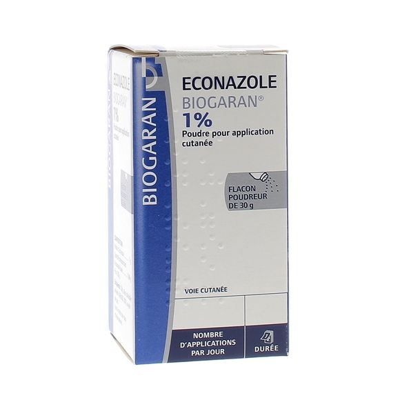 Econazole 1% Biogaran - flacon poudreur de 30g