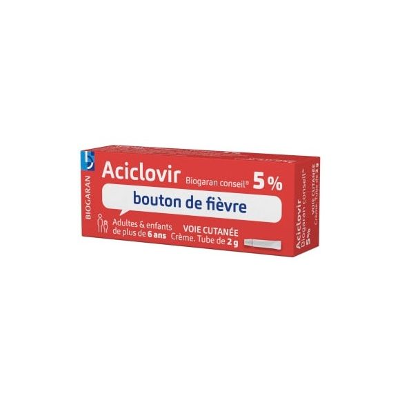 Aciclovir Biogaran conseil 5% cr&egrave;me - tube de 2 g