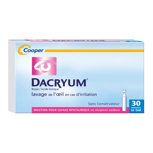 Dacryum solution pour lavage ophtalmique - 30 r&eacute;cipients unidoses
