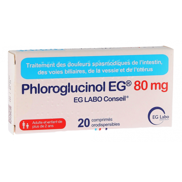 Phloroglucinol 80mg EGLabo - bo&icirc;te de 20 comprim&eacute;s orodispersibles