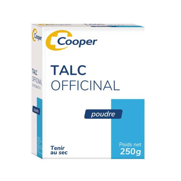 Talc officinal poudre Cooper - bo&icirc;te de 250 g