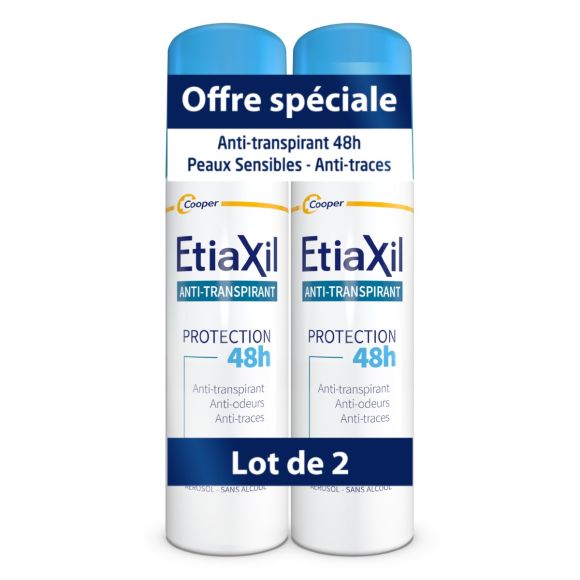 Etiaxil D&eacute;odorant anti-transpirant 48h A&eacute;rosol - 2 x 150 ml