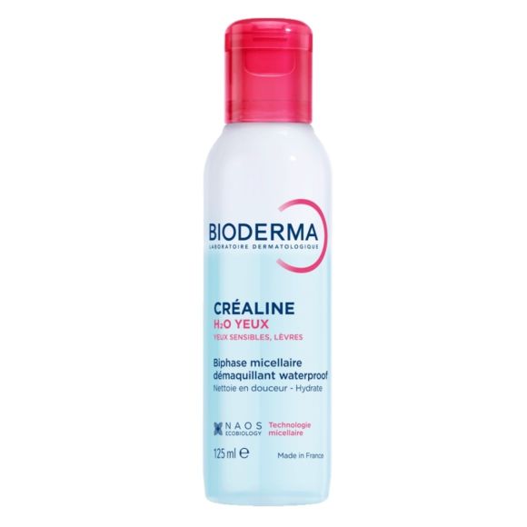 Cr&eacute;aline H2O yeux Biphase micellaire d&eacute;maquillant waterproof Bioderma - flacon de 125 ml