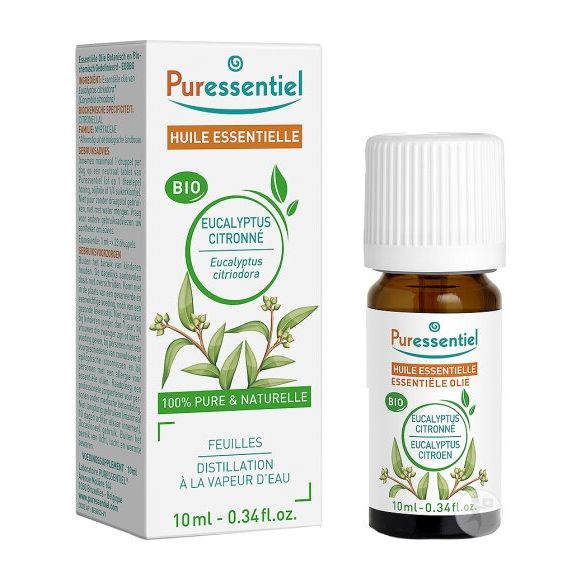 Huile essentielle d'Eucalyptus citronn&eacute; Puressentiel - flacon de 10ml