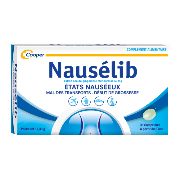 Naus&eacute;lib &eacute;tats naus&eacute;eux Cooper - bo&icirc;te de 36 comprim&eacute;s