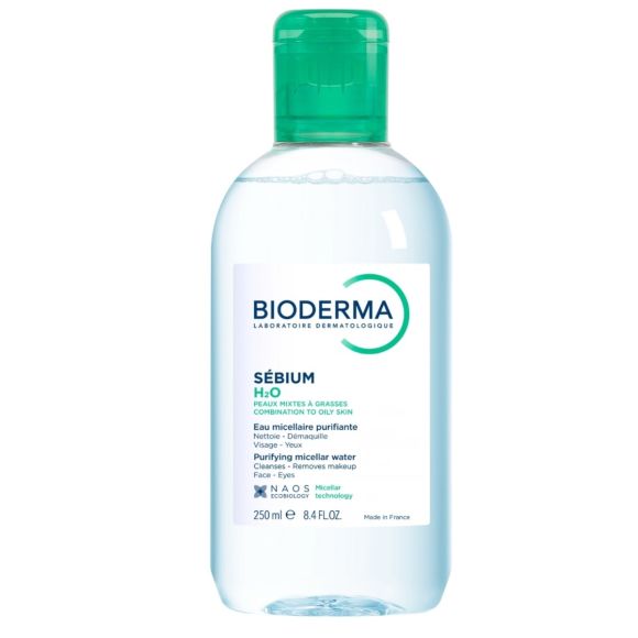 S&eacute;bium H2O Eau micellaire nettoyante purifiante Bioderma - flacon de 250 ml
