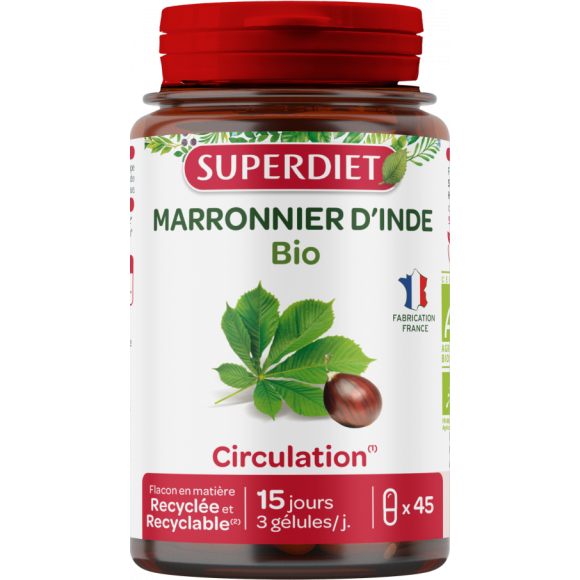 Marronnier d'Inde bio Super Diet - boite de 45 g&eacute;lules