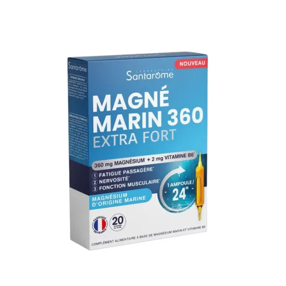 Magn&eacute; marin 360 fort extra fort Santarome - boite de 20 ampoules de 10ml
