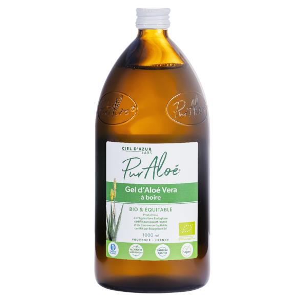 Gel d'Aloe Vera &agrave; boire Bio Pur Alo&eacute; - bouteille de 1000 ml
