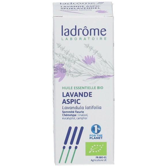 Huile essentielle de lavande aspic Bio Ladr&ocirc;me - Flacon de 10ml