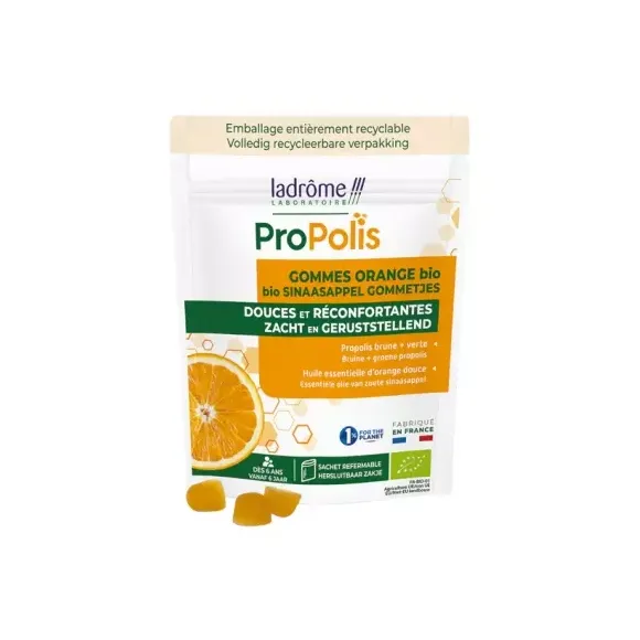 Propolis gommes orange Bio Ladr&ocirc;me - sachet de 45g