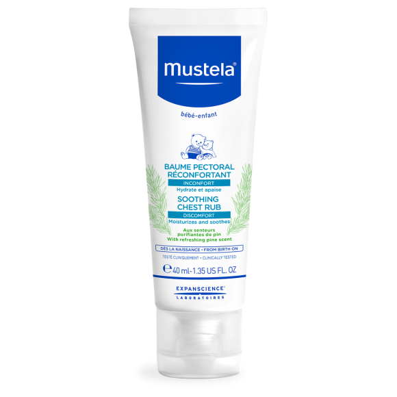 Baume pectoral r&eacute;confortant Mustela - tube de 40ml 