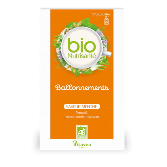 Infusion Ballonnements bio Vitavea - bo&icirc;te de 20 sachets