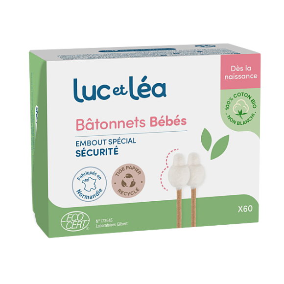 B&acirc;tonnets b&eacute;b&eacute;s Luc et L&eacute;a - boite de 60 b&acirc;tonnets