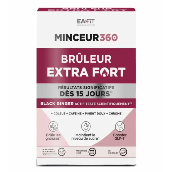 Minceur 360 br&ucirc;leur extra fort Eafit - boite de 60 comprim&eacute;s